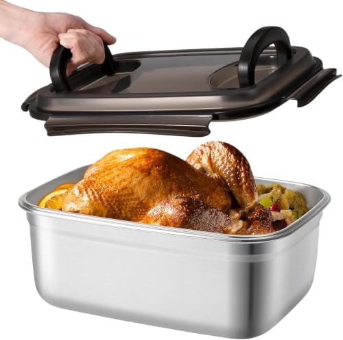 QCQHDU Kimchi Containers, Stainless Steel Food Storage Containers with Lids