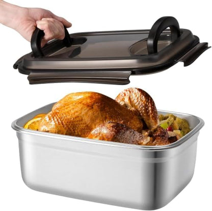 QCQHDU Kimchi Containers, Stainless Steel Food Storage Containers with Lids