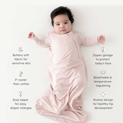 KYTE BABY Sleep Bag 0.5 TOG, Rayon Made From Bamboo Wearable Blanket, Dual Zipper For Infants And Toddlers Nursery Essentials
