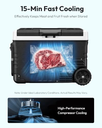 EUHOMY 37QT 12 Volt Refrigerator, -4℉~68℉ Portable Freezer, for Car