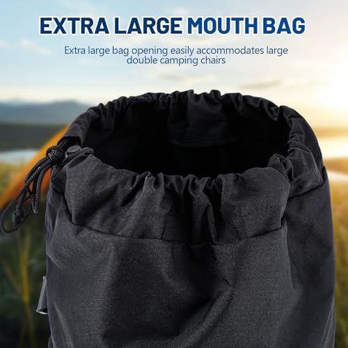 48" Large Camping Chair Bag Replacement, Folding Chairs Bag, Black