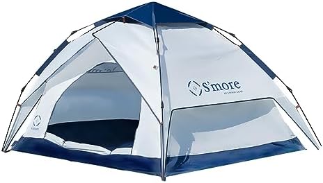 S'more Tirami Instant Setup Camping Tent, Dome Tent Included Rainfly Blocks Wind & Rain, Lightweight and Easy Set Up Outdoor Tent, 1/2 Person Quick Pop Up Tent Great for Hiking, Backing