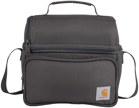 Carhartt Camping Cooler, Worksite Lunchbox, Soft Shell Lunch Bag for Construction Sites, Work and Everyday Use, Gray