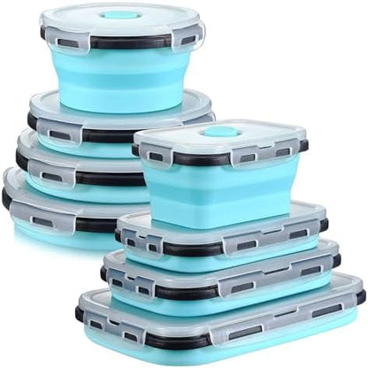 Collapsible Food Storage Containers with Lids - for Camping RV Accessories