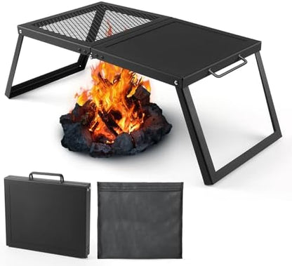 Odoland Portable Folding Charcoal Grills for Outdoor Cooking Bonfire BBQ