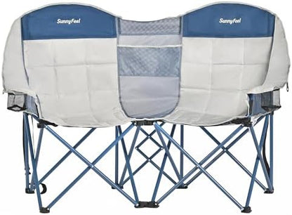 SUNNYFEEL Double Camping Chair Oversized Loveseat for Adults