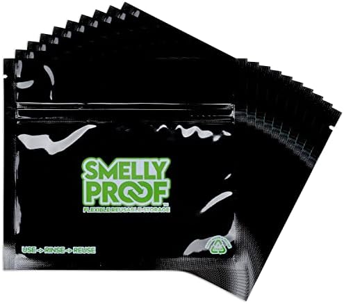 10pk 4-MIL Thick HEAVY DUTY Smelly Proof Reusable Bags Black, USA-Made, Reusable Food Storage Bags, Sandwich Bags, Reusable Freezer Bags, Non-Silicone Bags, 10 x Reusable Bag, 6" x 4"