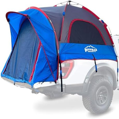 Pittman - Truck Bed Tent with EZ-UP Design - Pickup Truck Tent for Camping - Includes Rain Fly, Extra Wide Entry, Oversize Air Mesh & Porch Cover - Premium Pickup Bed Camper