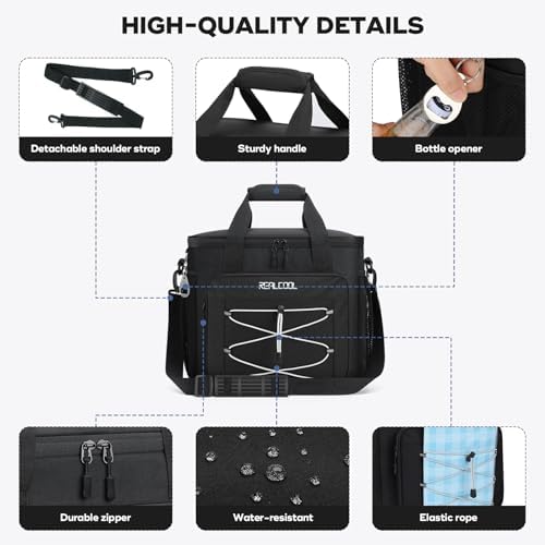 RealCool 35/45 Can Collapsible Soft Cooler Bag, Leakproof Ice Chest
