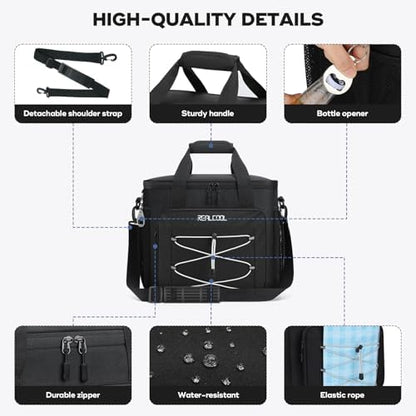 RealCool 35/45 Can Collapsible Soft Cooler Bag, Leakproof Ice Chest