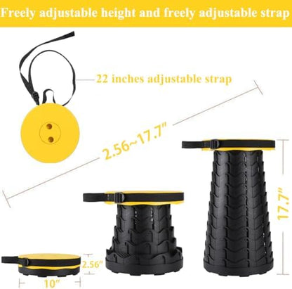 Fishboy Collapsible Stool for Adults, Portable Folding Camping Seat, 400lbs