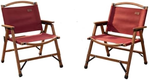 GYMAX Camping Chairs, 330lbs Folding Lawn Chair with Heavy Duty 900D Oxford Cloth & Lightweight Bamboo Frame, Outdoor Portable Camp Chairs for Picnic, Patio, Porch, Backyard, Fishing, Beach (2 Pieces)