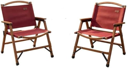 GYMAX Camping Chairs, 330lbs Folding Lawn Chair with Heavy Duty 900D Oxford Cloth & Lightweight Bamboo Frame, Outdoor Portable Camp Chairs for Picnic, Patio, Porch, Backyard, Fishing, Beach (2 Pieces)