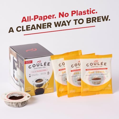 Coulée EcoPour She Devil Arabic Coffee, Medium Roast, Single Serve, 10 Pack