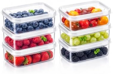 Micro Clear Tritan Food Storage Set, 6-Pack, 21 oz, BPA-Free, Made in Japan