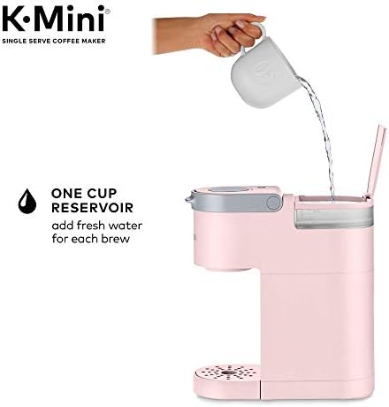 Keurig K-Mini Single Serve K-Cup Pod Coffee Maker, 6 to 12oz Brew size, with Cord Storage, Perfect for Small Spaces, Dusty Rose