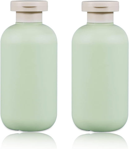 6.8oz Squeeze Bottles with Flip Cap, Refillable Plastic Travel Bottles for Creams, Lotion, Shampoo, Conditioner (2 Pcs)