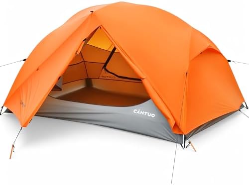 CANTUO 2/3 Person Tent Backpacking Tent with Footprint Ultralight 20D Nylon 4000mm Waterproof & Windproof Two Person Tent