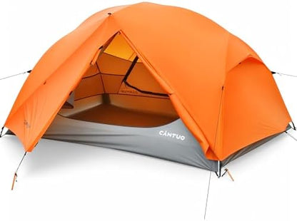 CANTUO 2/3 Person Tent Backpacking Tent with Footprint Ultralight 20D Nylon 4000mm Waterproof & Windproof Two Person Tent