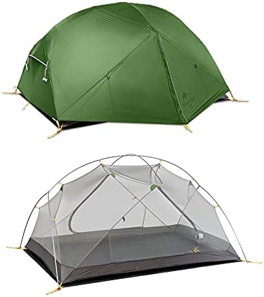 Naturehike Mongar 2-Person 3-Season Backpacking Tent Lightweight Waterproof Double Layer Easy Setup Camping Hiking Tent with Footprint