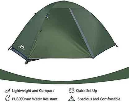 MC TOMOUNT Backpacking Tent 1-2 Person Waterproof Lightweight Camping Tent