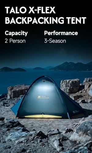 MOBI GARDEN Talo 2 Person Backpacking Tent, 2-Step Quick Setup Camping Tent