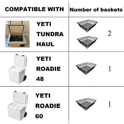 Cooler Basket for YETI Tundra Haul, Yeti Roadie 48, YETI Roadie 60,Compatible with Other lgloo Accessories Cooler Locks,Ice etc,Coolers Basket Keeps Food Dry.