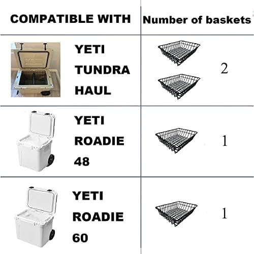 Cooler Basket for YETI Tundra Haul, Yeti Roadie 48, YETI Roadie 60,Compatible with Other lgloo Accessories Cooler Locks,Ice etc,Coolers Basket Keeps Food Dry.