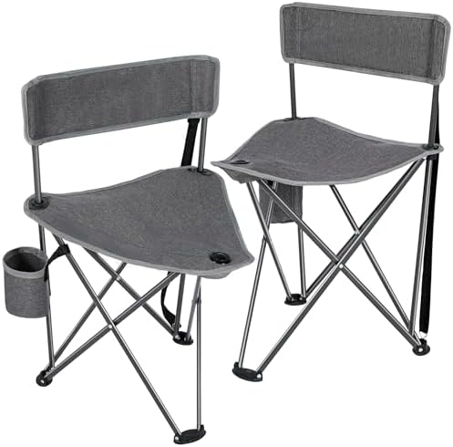 REDCAMP 2 Pack Tall Tripod Chairs for Adults, Folding Portable Golf Chairs