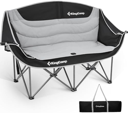 KingCamp Double Camping Chair, Oversized 880lbs Heavy Duty Loveseat XL
