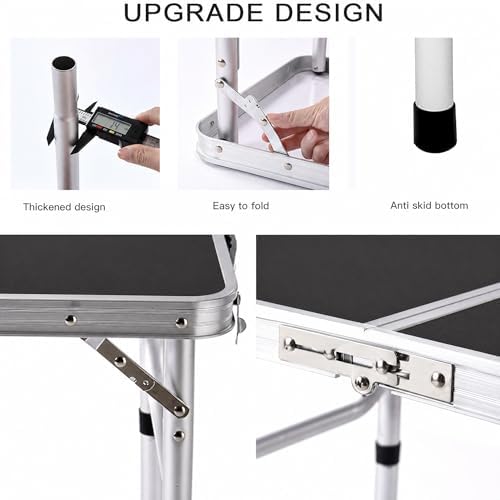 YUFIFAIRY Small Folding Table Portable, 24''L x16''W Foldable Camp Table