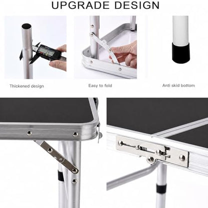 YUFIFAIRY Small Folding Table Portable, 24''L x16''W Foldable Camp Table