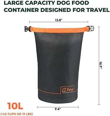 FXW Dog Food Travel Bag, Large Capacity for Travel Kibble Storage, 42 Cups