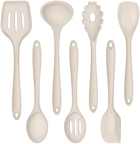 TeamFar Silicone Cooking Utensil Set of 7, Kitchen Cooking Utensil Set