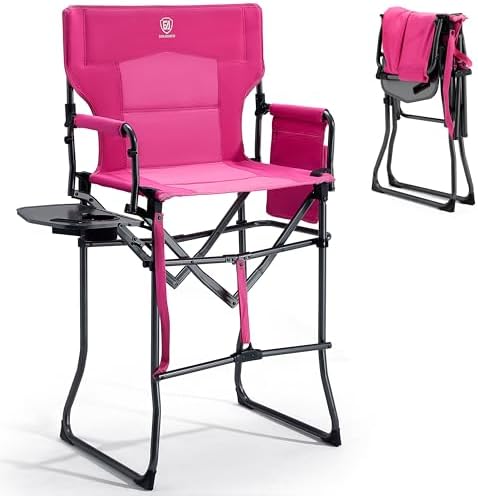 EVER ADVANCED Portable 30.7" Seat Height Tall Camping Directors Chair