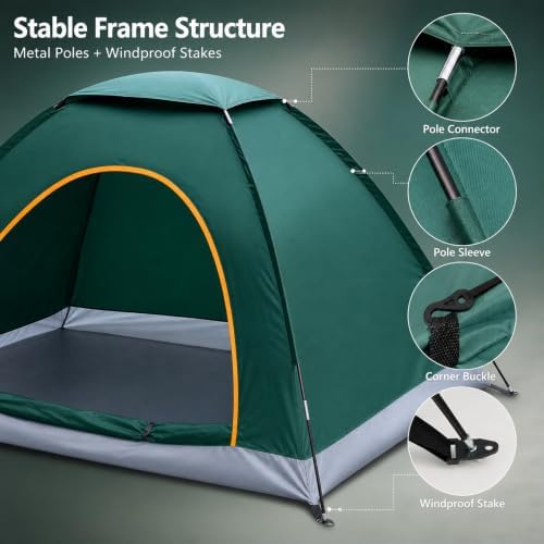 Wind Tour Easy Setup Breathable Mesh Tent for Backpacking & Outdoor Use