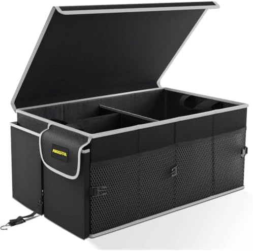 MIKKUPPA Trunk Organizer with Lid - 65L Collapsible Car Organizer
