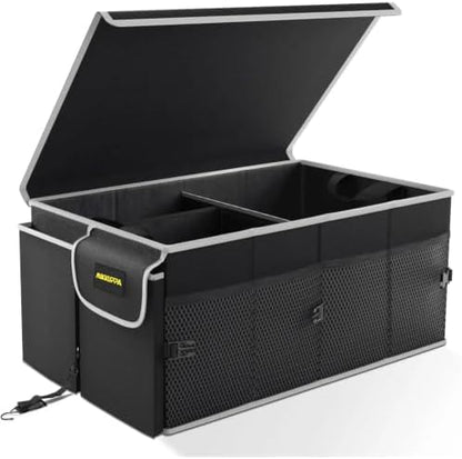 MIKKUPPA Trunk Organizer with Lid - 65L Collapsible Car Organizer