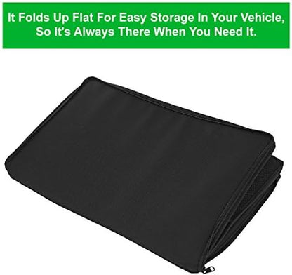 lebogner Insulated Car Console Organizer X-Large Vacation Trunk Cooler Box For Hot Or Cold Food While Traveling, Collapsible Travel Or Shopping Carry Basket, Outdoor Picnic Bag For Camping