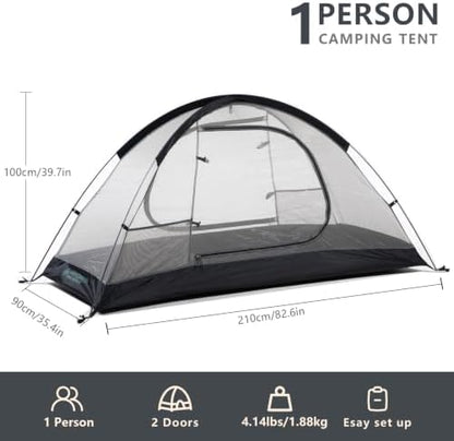 BISINNA Backpacking Tent 1/2/4 Person Lightweight Camping Tent