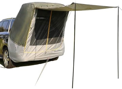 SUV Tailgate Tent with Awning, 2-Person Hatchback Tent for Camping