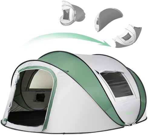 EchoSmile Instant Pop Up Camping Tent, 2/4/6 Person Easy Setup Tent
