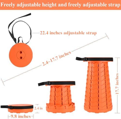 Fishboy Collapsible Stool for Adults, Portable Folding Camping Seat, 400lbs