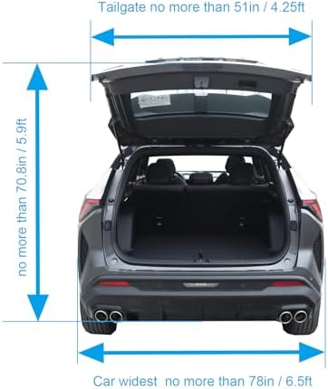 SUV Tailgate Tent with Awning, 2-Person Hatchback Tent for Camping