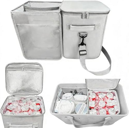 2 in 1 Coolers Organizer Insert for Large Bag Accessories Portable Leak-Proof Ice Chest Mesh Divider Inserts Pouch