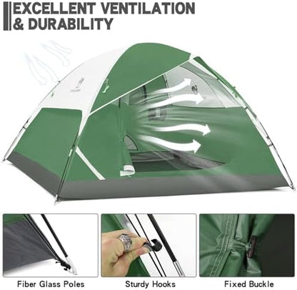CAMEL CROWN Tents for Camping 2/3/4/5 Person Camping Dome Tent, Waterproof,Spacious, Lightweight Portable Backpacking Tent for Outdoor Camping/Hiking