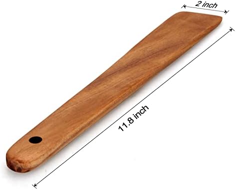 Teak Wooden Spatula for Cooking Spoon Non Toxic Kitchen Utensil Spurtle