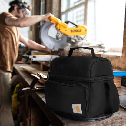 Carhartt Camping Cooler, Worksite Lunch Box, Soft Shell Lunch Bag for Construction Sites, Work and Everyday Use, Black