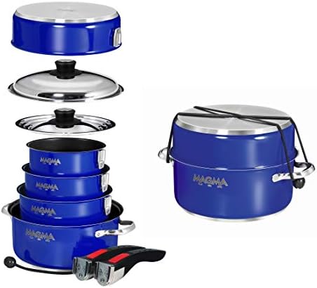Magma A10-366-CB-2-IND 10 Pc Stainless Steel NonStick Nesting Cookware Set