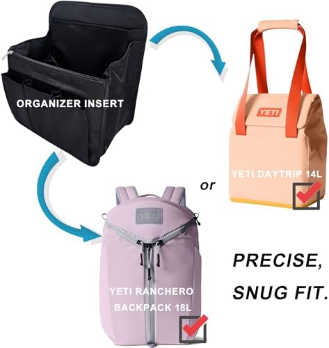 Organizer Insert for YETI Daytrip 14L/Ranchero Backpack 18L,Cooler Bag Divider with Multi-Pockets